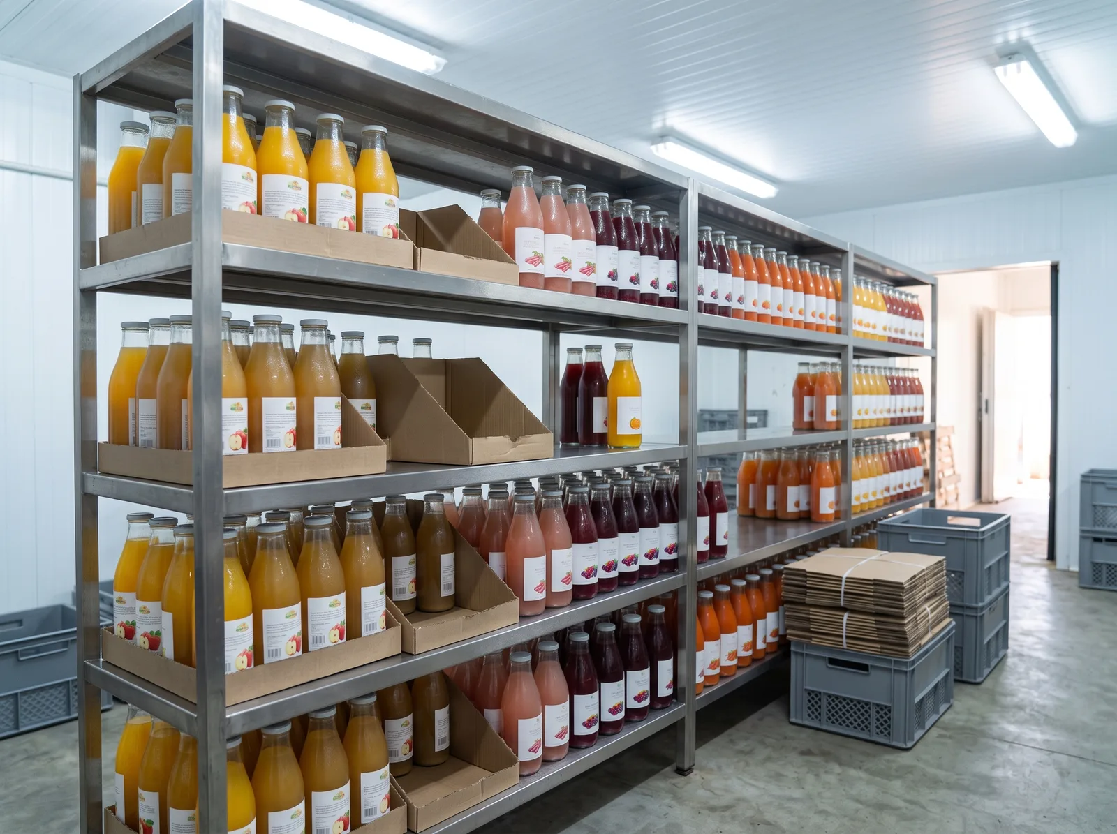 Frische Frucht- und Gemüsesäfte im Glas